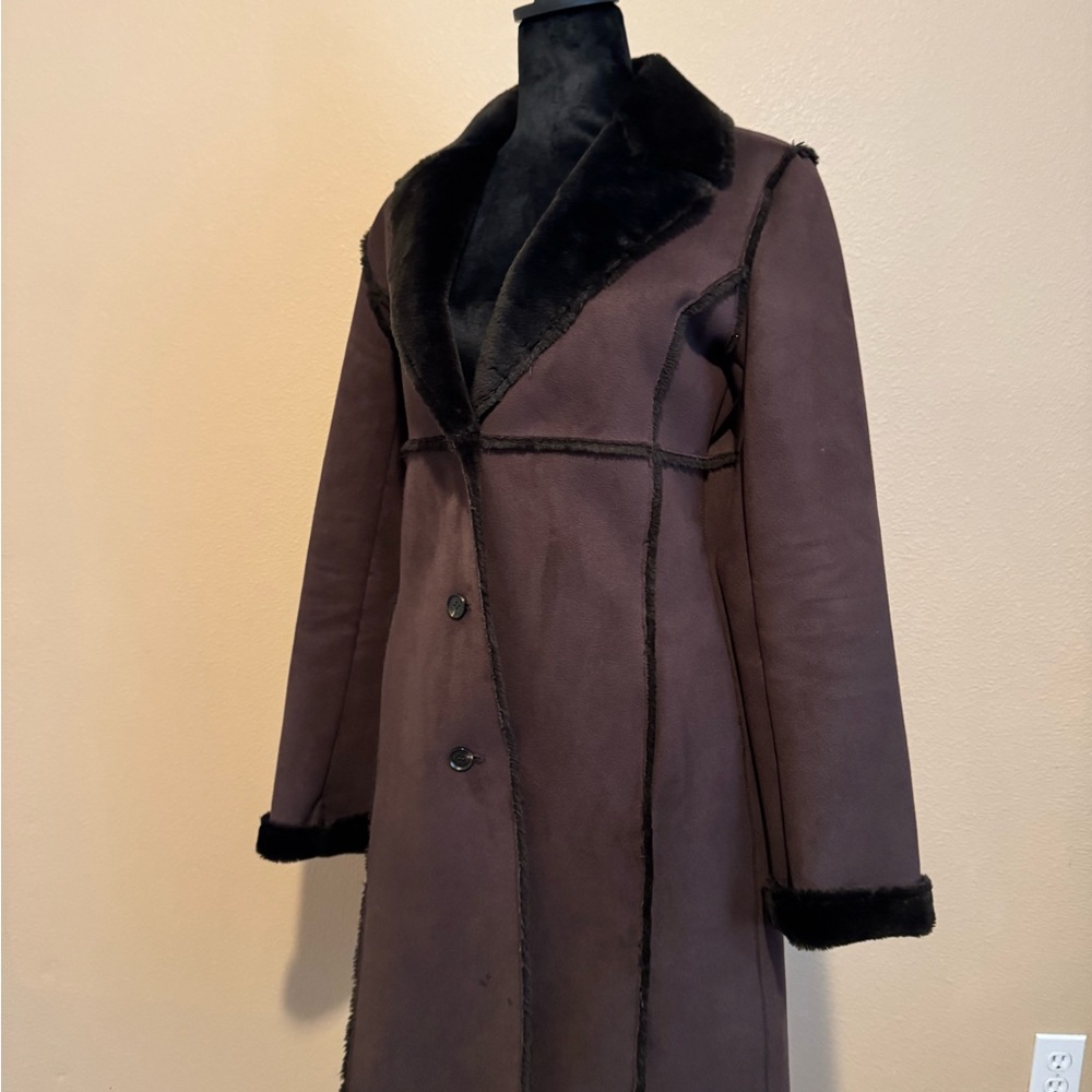 Marc Jacob’s Vintage Brown Long Coat with Black Trim
